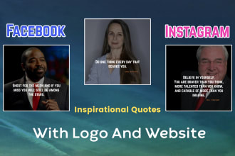 create professional  inspirational quotes with your logo
