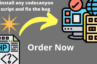install any codecanyon PHP script and fix the bug