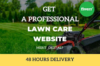 design a lawn care website, lawn care landing page, lawn care wordpress website