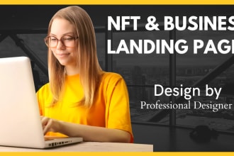 design modern nft and buisness landing page