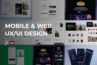 do the mobile and web uxui design figma
