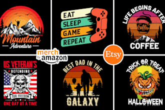 do custom typography retro vintage tshirt design