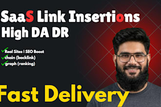do link insertion on 60 plus DR saas websites