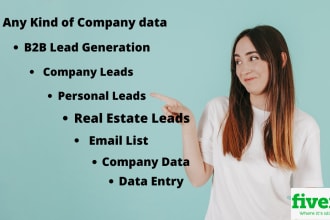 do b2b lead generation and data entry for any business