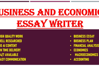 do creative economics and business article and essay for you