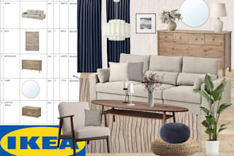 do ikea interior design, mood board, layout, shopping list
