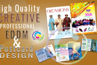 design professional eddm postcard, flyer, poster design