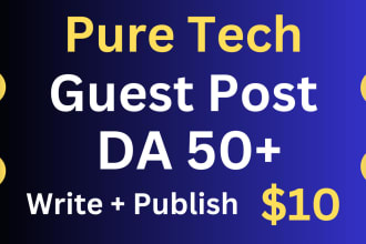 do technology guest post, high da seo pure tech guest post