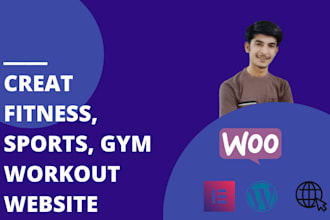create attractive gym health fitness, sport and workout