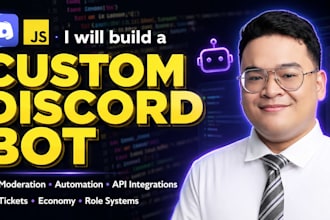 develop a professional custom discord bot for your server