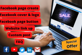 creat facebook business page,logo and  cover