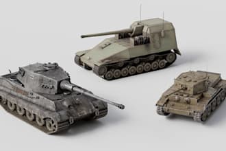 create realistic 3d military vehicles for games