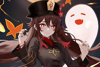 draw anime art, original character, games, oc fanart