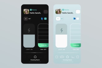 create dark and light mode UI UX design