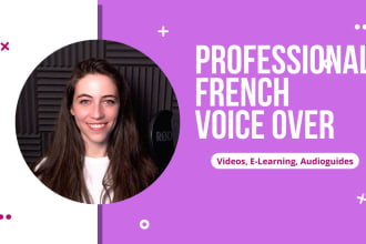 record your professional voice over in french