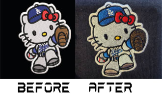 do embroidery digitizing design into dst, pes file in 1 hour
