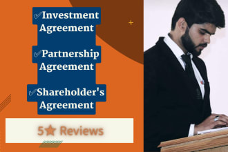 write investment agreement and partnership agreement