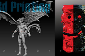 sculpt any character or 3d model for 3d printing