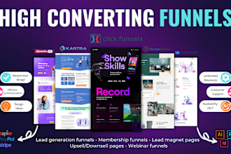 build high ticket converting click funnels landing page in clickfunnels