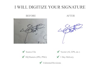 digitize your signature in vector format