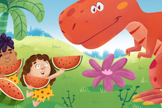 illustrate children storybook illustration and cover design