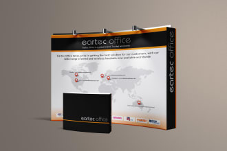 design amazing booth backdrop, exhibition and outdoor banner