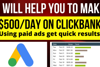 help you get sales on click bank quickly through paid ads, affiliate manager