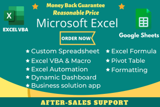 build automated custom excel spreadsheet, fix error with formula, function, vba