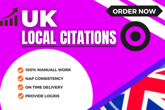 boost your UK business I will create 350 local citations