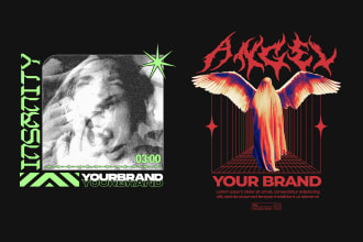 make futuristic, artsy, edgy style streetwear apparel design