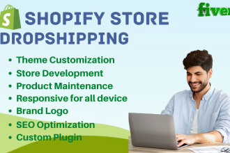 create and manage your shopify dropshipping store or design shopify website
