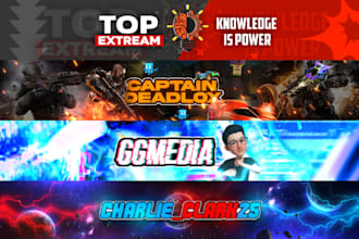 design an eye catching youtube banner and logo