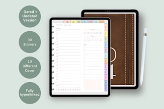 do digital hyperlinked planner, custom digital planner, etsy digital products