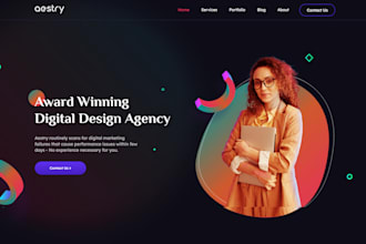 create business, agency, company, blogs or portfolio website