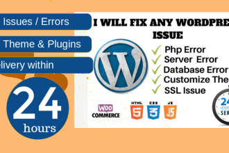 fix wordpress issues, errors,or problems CSS,PHP,migration