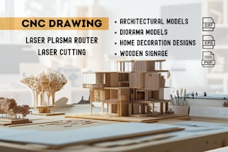 prepare your architectural design for laser cutting or cnc