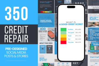 design credit repair posts and flyers for instagram