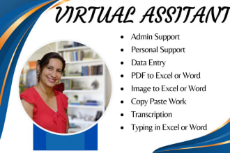 be your virtual assistant for data entry, web research and admin support