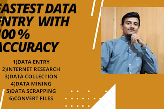 fastest data entry in one day, internet research