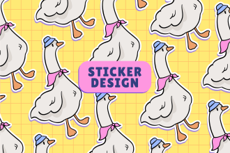 create cool stickers design