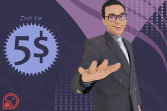 design vector portrait art with vector type backgrounds
