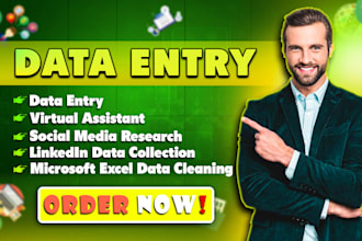 be your administrative virtual assistant, data entry person