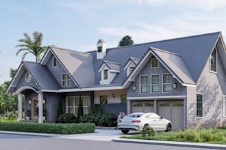 do photorealistic architectural rendering in high quality