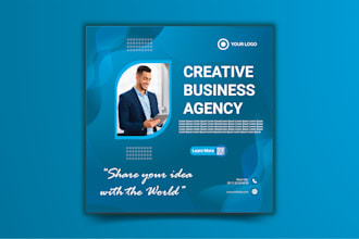 do creative social media post and story design