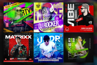 design dj flyer, club flyer or event flyer