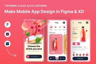 do figma ui ux design, mobile app ui, website ui, website and app mockup design