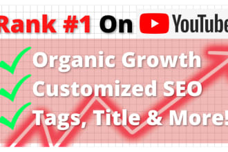 be your youtube SEO expert and help rank top 10