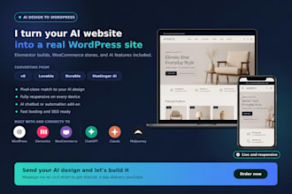 convert your ai or figma design to wordpress website