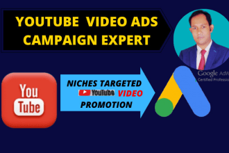 do organic youtube video promotion via google ads yt channel create SEO expert