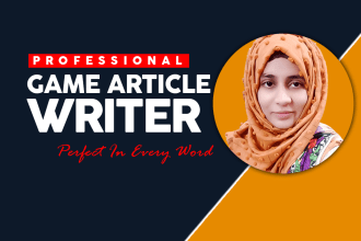 write articles and blog posts about games, esports and tech